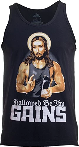 Hallowed Be Thy Gains | Funny Muscle Jesus Weight Lifting Workout Humor Tank Top 3 Hallowed Be Thy Gains | Funny Muscle Jesus Weight Lifting Workout Humor Tank Top