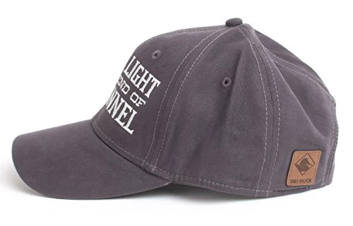 Ann Arbor T-shirt Co. I'm The Light At End Of The Tunnel | Funny Railroad Hat Train Humor Baseball Cap Charcoal 6 Ann Arbor T-shirt Co. I'm The Light At End Of The Tunnel | Funny Railroad Hat Train Humor Baseball Cap Charcoal - Image 4