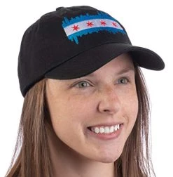 Chicago City Flag Skyline | Chi Pride Baseball Hat Men Women 312 Dad Black Cap -T-Shirt Store 41CaVuTYK0L