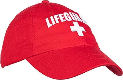 Ann Arbor T-shirt Co. Lifeguard Hat | Professional Guard Red Baseball Cap Men Women Costume Uniform 7 Ann Arbor T-shirt Co. Lifeguard Hat | Professional Guard Red Baseball Cap Men Women Costume Uniform - Image 5