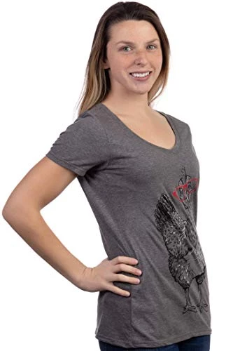 Cute Glasses Chick | Funny Backyard Chicken Hen Chiken 4H Farm Egg Humor V-Neck T-Shirt For Women 4 Cute Glasses Chick | Funny Backyard Chicken Hen Chiken 4H Farm Egg Humor V-Neck T-Shirt For Women - Image 2