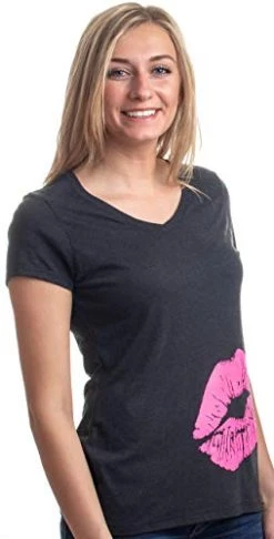 Neon 80s Pink Lips | Cute Vintage Lipstick Sexy Kiss V-Neck T-Shirt For Women 11 Neon 80s Pink Lips | Cute Vintage Lipstick Sexy Kiss V-Neck T-Shirt For Women -T-Shirt Store 41D8MoKYL6L