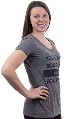 You Can't Scare Me, I Have Children | Funny Mom Mommy Mama Cute Joke Women V-Neck T-Shirt -T-Shirt Store 41DKIETC2QS 1