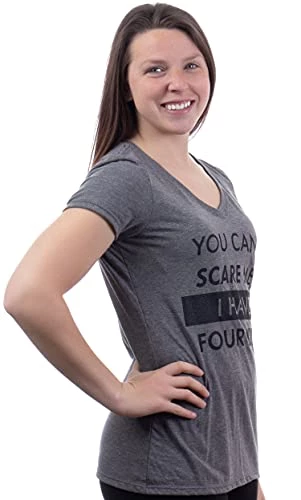 You Can't Scare Me, I Have Children | Funny Mom Mommy Mama Cute Joke Women V-Neck T-Shirt 5 You Can't Scare Me, I Have Children | Funny Mom Mommy Mama Cute Joke Women V-Neck T-Shirt - Image 3