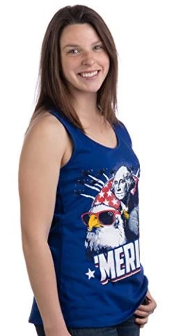 Merica | Epic USA Patriotic American Party Funny 'Merica Fun Tank Top Women Girl -T-Shirt Store 41DYhY36NlL