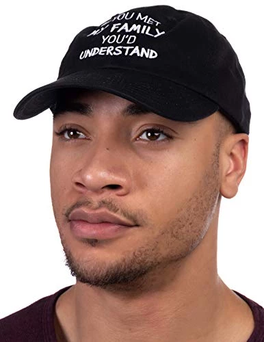 If You Met My Family, You'd Understand | Funny Family Humor Unisex Baseball Dad Hat Black 4 If You Met My Family, You'd Understand | Funny Family Humor Unisex Baseball Dad Hat Black - Image 2