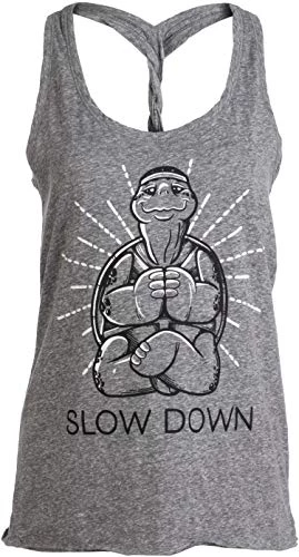 Slow Down Yoga Turtle | Cute Funny Namaste Mindful Workout Racerback Tank Top For Women 3 Slow Down Yoga Turtle | Cute Funny Namaste Mindful Workout Racerback Tank Top For Women