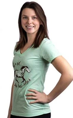 Just A Girl Who Loves Horses | Cute Girl Riding Rider V-Neck Young Women T-Shirt 11 Just A Girl Who Loves Horses | Cute Girl Riding Rider V-Neck Young Women T-Shirt -T-Shirt Store 41EGhpmffkL