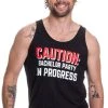 Caution: Bachelor Party In Progess | Stag Guys Night Out Wedding Unisex Tank Top