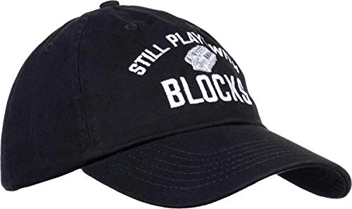 Still Plays With Blocks | Funny Engine Mechanic Car Guy Truck Repair Men Baseball Dad Hat Black 4 Still Plays With Blocks | Funny Engine Mechanic Car Guy Truck Repair Men Baseball Dad Hat Black - Image 2