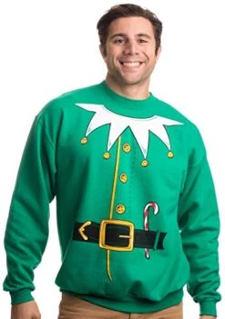 Ann Arbor T-shirt Co. Santa's Elf Costume | Novelty Christmas Sweater, Holiday Crewneck Sweatshirt 10 Ann Arbor T-shirt Co. Santa's Elf Costume | Novelty Christmas Sweater, Holiday Crewneck Sweatshirt -T-Shirt Store 41FYijD7LJL