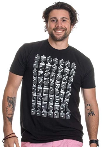 Guitar Chord Chart | Cool Musician Guitarist Teacher Music Playing Notes T-Shirt 4 Guitar Chord Chart | Cool Musician Guitarist Teacher Music Playing Notes T-Shirt - Image 2