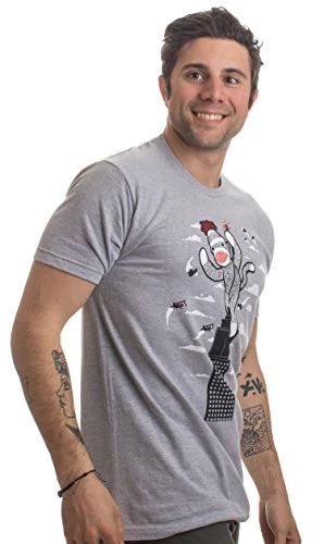 King Sock Monkey Kong | Funny Cute Stuffed Animal Toy Humor Men Women T-Shirt-(Adult,3XL) Sport Grey 4 King Sock Monkey Kong | Funny Cute Stuffed Animal Toy Humor Men Women T-Shirt-(Adult,3XL) Sport Grey - Image 2