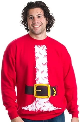 Santa Claus Costume | Novelty Christmas Sweater, Holiday Crewneck Sweatshirt 9 Santa Claus Costume | Novelty Christmas Sweater, Holiday Crewneck Sweatshirt - Image 7