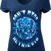 Don't Stop Retrievin' Golden Retriever | Funny Cute Dog Mother Mom Owner Pet Doggo Pup Fun Humor T-Shirt-(Vneck,M) Vintage Navy -T-Shirt Store 41HSgDSC9rL