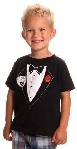 Little Boys' Ring Security Services | Cute Ringbearer Rehearsal Toddler T-Shirt