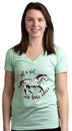 Just A Girl Who Loves Horses | Cute Girl Riding Rider V-Neck Young Women T-Shirt 10 Just A Girl Who Loves Horses | Cute Girl Riding Rider V-Neck Young Women T-Shirt -T-Shirt Store 41IduFvZFEL