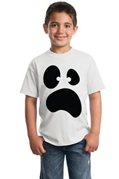 Silly Ghost Face | Spooky Halloween Ghoul Face Easy Costume Youth T-Shirt