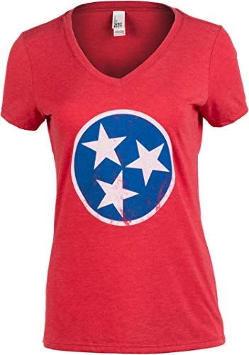 Tennessee Flag | Vintage Distressed Tennesseean Volunteer State Women T-Shirt 3 Tennessee Flag | Vintage Distressed Tennesseean Volunteer State Women T-Shirt