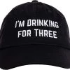 Ann Arbor T-shirt Co. Drinking For Three | Funny New Dad Father Pregnancy Announcement Joke Baseball Cap Dad Hat -T-Shirt Store 41Jhduf3O6L