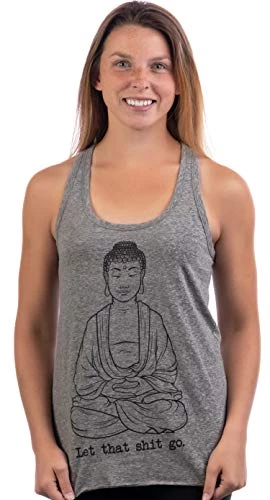 Let That Sh*t Go | Funny Zen Buddha Yoga Mindfulness Peace Hippy Women T-Shirt 4 Let That Sh*t Go | Funny Zen Buddha Yoga Mindfulness Peace Hippy Women T-Shirt - Image 2