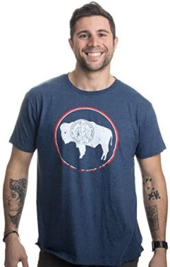 Vintage Wyoming Flag | Crest And Buffalo WY State Pride Men Or Women T-Shirt 8 Vintage Wyoming Flag | Crest And Buffalo WY State Pride Men Or Women T-Shirt -T-Shirt Store 41LG4MzGAaL