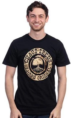 Chaos Seeds Patch | Officially Licensed The Land LitRPG Mist Village Aleron Kong Unisex Men T-Shirt-(Adult,3XL) Black