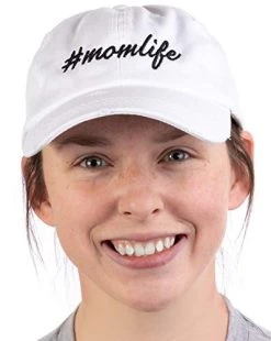 #Momlife | Ponytail Dad Hat Funny Cute Mom Life Mommy Mother Pony Tail Low Cap - White -T-Shirt Store 41M5JIZCeZL