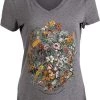 Vintage Floral Art | 1900s French Flowers Fleur Gardener V-Neck T-Shirt For Women 1 Vintage Floral Art | 1900s French Flowers Fleur Gardener V-Neck T-Shirt For Women -T-Shirt Store 41MBD8JNNML