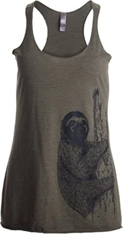 Sloth Top | Artsy Line Art Sloth Illustration Women's Triblend Racerback Tank 12 Sloth Top | Artsy Line Art Sloth Illustration Women's Triblend Racerback Tank -T-Shirt Store 41MImBHeW6L 2