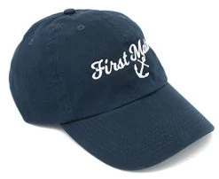 Captain, First Mate, & 4 Seamen | Matching Boat Crew Boating Baseball Caps Navy -T-Shirt Store 41MUxOoDCdL