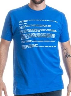 Blue Screen Of Death | Geeky Windows Error, Funny Computer Nerd Unisex T-Shirt -T-Shirt Store 41MxVKldETL. AC