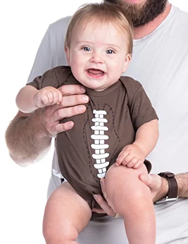 Ann Arbor T-shirt Co. Baby Football | Funny Infant Newborn 6M 12M One Piece Romper Sports Joke Humor 3 Ann Arbor T-shirt Co. Baby Football | Funny Infant Newborn 6M 12M One Piece Romper Sports Joke Humor