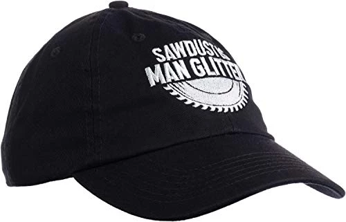 Ann Arbor T-shirt Co. Sawdust Is Man Glitter | Funny Woodworking Wood Working Saw Dust Humor Baseball Cap Dad Hat Black 4 Ann Arbor T-shirt Co. Sawdust Is Man Glitter | Funny Woodworking Wood Working Saw Dust Humor Baseball Cap Dad Hat Black - Image 2