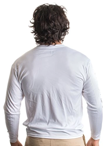 Fishing Ruler | Salt Water Fisherman, Forearm Ruler Unisex Boating T-Shirt-(Adult,L) White 3 Fishing Ruler | Salt Water Fisherman, Forearm Ruler Unisex Boating T-Shirt-(Adult,L) White