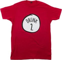 Drunk | Funny Drinking Team Group Halloween Costume Unisex T-Shirt-Adult Red