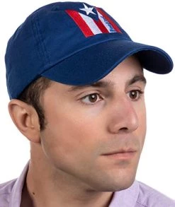 Puerto Rican Flag | Boricua Nuyorican Rico Pride Low Fit Baseball Cap Dad Hat Royal Blue -T-Shirt Store 41OZtRJqE1L