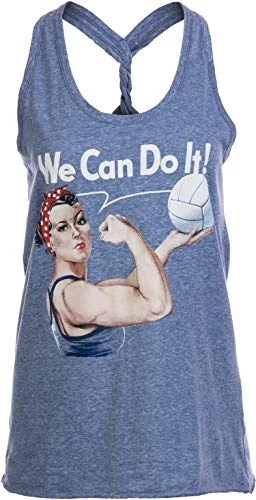 Ann Arbor T-shirt Co. Rosie The Volleyball Player | Funny Riveter Racerback Girl Tank Top For Women-(Racerback,L) 3 Ann Arbor T-shirt Co. Rosie The Volleyball Player | Funny Riveter Racerback Girl Tank Top For Women-(Racerback,L)