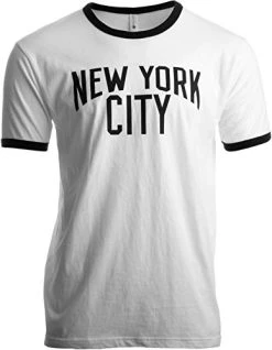 New York City | Iconic NYC Lennon Ringer Vintage Retro Style Men Women T-Shirt