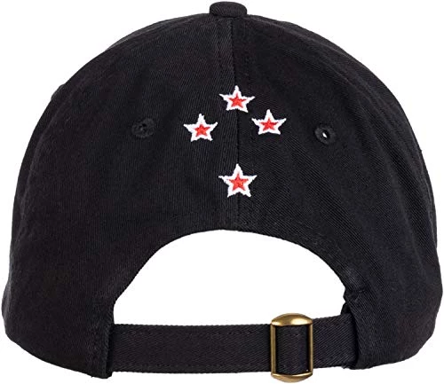 New Zealand Pride | Kiwi Silver Fern Southern Cross Black Baseball Cap Dad Hat-(Dad Hat) 4 New Zealand Pride | Kiwi Silver Fern Southern Cross Black Baseball Cap Dad Hat-(Dad Hat) - Image 2