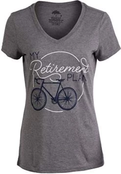 My Retirement Plan (Bicycle) | Funny Cycling Bike Joke V-Neck T-Shirt For Women