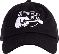 Ann Arbor T-shirt Co. My Retirement Plan (Guitar) | Funny Music Musician Humor Men Women Joke Baseball Dad Hat Black