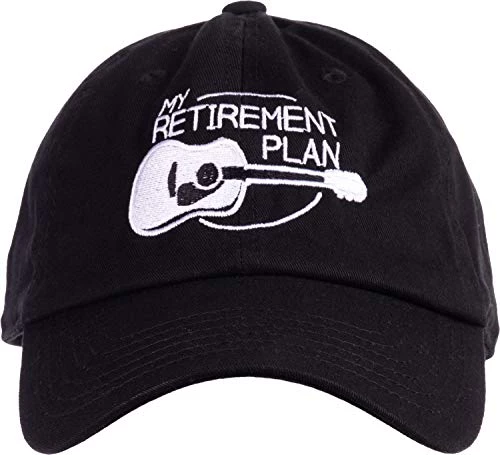 Ann Arbor T-shirt Co. My Retirement Plan (Guitar) | Funny Music Musician Humor Men Women Joke Baseball Dad Hat Black 3 Ann Arbor T-shirt Co. My Retirement Plan (Guitar) | Funny Music Musician Humor Men Women Joke Baseball Dad Hat Black