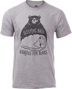 Sleeping Bags Are Burritos For Bears | Funny Hiking Hiker Camping Camper Outdoors Men Women Graphic Shirt -T-Shirt Store 41Qh9dNi85L. AC