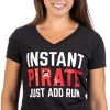 Instant Pirate, Just Add Rum | Funny Cruise Ship Costume Joke Saying Women V-Neck T-Shirt -T-Shirt Store 41RQWBkXshL