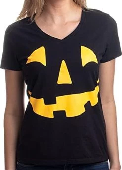 Glow In Dark Jack O' Lantern | Halloween Pumpkin Costume Women's V-Neck T-Shirt 15 Glow In Dark Jack O' Lantern | Halloween Pumpkin Costume Women's V-Neck T-Shirt -T-Shirt Store 41ReDzmK42L. AC