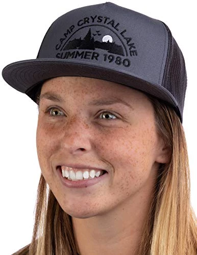 Camp Crystal Lake, Summer 1980 | Funny 80s Retro Vintage Movie Horror Cap Hat Grey/Black 5 Camp Crystal Lake, Summer 1980 | Funny 80s Retro Vintage Movie Horror Cap Hat Grey/Black - Image 3