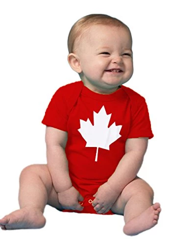 Ann Arbor T-shirt Co. Baby Maple Leaf Jumpsuit | Cute Canadian Infant, Canada Pride One Piece Romper 2 Ann Arbor T-shirt Co. Baby Maple Leaf Jumpsuit | Cute Canadian Infant, Canada Pride One Piece Romper