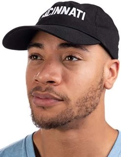 Cincinnati | Classic Retro Red Black Blue Ohio City Pride Newport Fan Men Women Dad Hat Cap -T-Shirt Store 41SezVdnixL