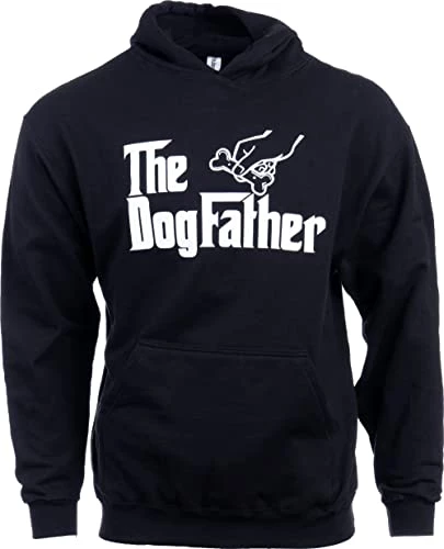 Ann Arbor T-shirt Co. The Dogfather | Funny, Cute Dog Father Dad Owner Pet Doggo Pup Fun Humor Hooded Sweatshirt Hoody 4 Ann Arbor T-shirt Co. The Dogfather | Funny, Cute Dog Father Dad Owner Pet Doggo Pup Fun Humor Hooded Sweatshirt Hoody - Image 2